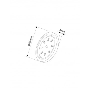 Spot Metalic Orbit XL cu 9 LED-uri, Lumina Neutra