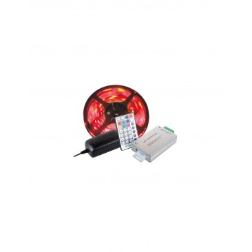 Set-3 cu Banda LED RGB 5050, fara gel, 150 LED (60 LED/1m) 37.5W, IP20 + Controller + Telecomanda + Transformator
