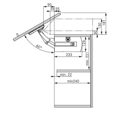 Sistem de ridicare Kinvaro S35 TYPE 2 H 420-629 mm, 5 - 13 Kg