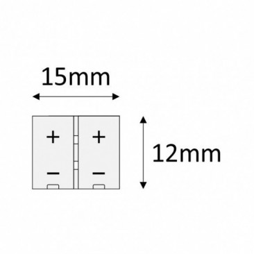 Micro conector fara fire pentru 2 benzi led 8 mm