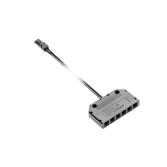 Minidistribuitor cu 6 iesiri, cablu 2ml si minimufa 12V DC