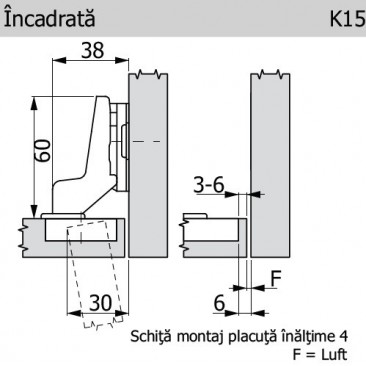 Balama Nexis Slide-on 100° incadrata + placuta H04 in cruce