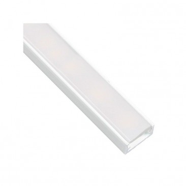 Profil din aluminiu pentru banda LED cu difuzor opac, Alb 2 m