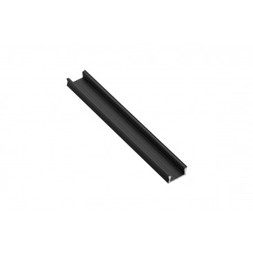 Profil LED Glax Mini cu difuzor opac, montaj aplicat, negru mat , 2 m