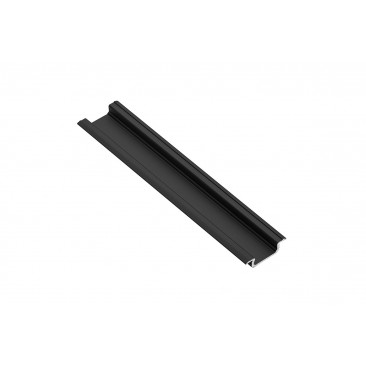 Profil din aluminiu cu difuzor opac pentru Banda LED Glax, 2 m, negru mat