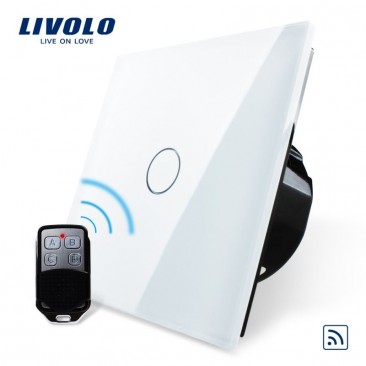Întrerupător simplu, wireless + telecomandă tip breloc LIVOLO